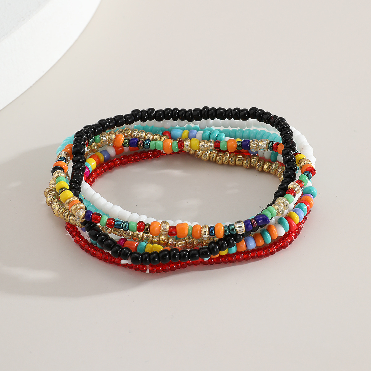 Europäische Und Amerikanische Kreative Mode Grenz Überschreitende Accessoires Bohemian Stil Reis Perlen Anzug Armband Persönlichkeit Farbe Schmuck display picture 10