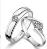 Wedding ring for beloved suitable for men and women, silver 925 sample, wholesale