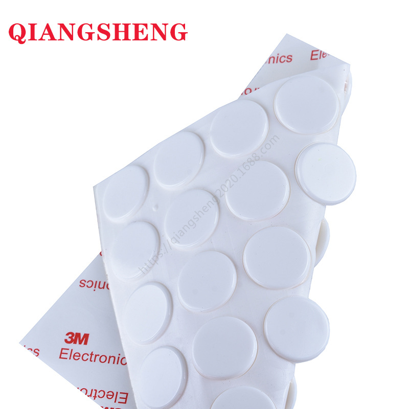 自粘硅胶脚垫20*2圆形家具胶粒 防滑半球形透明玻璃防撞脚垫