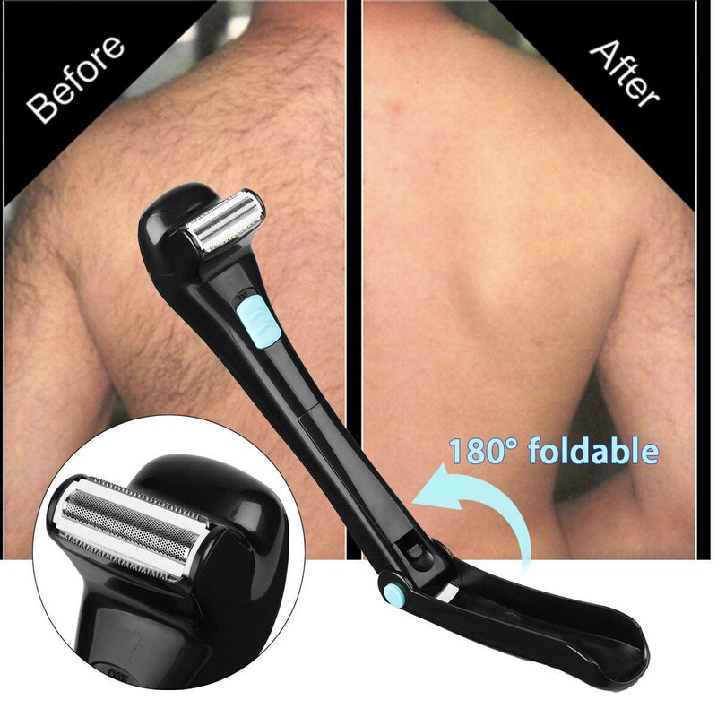 Cross-border electric back shaver handle foldable back shaver men's shaver telescopic razor