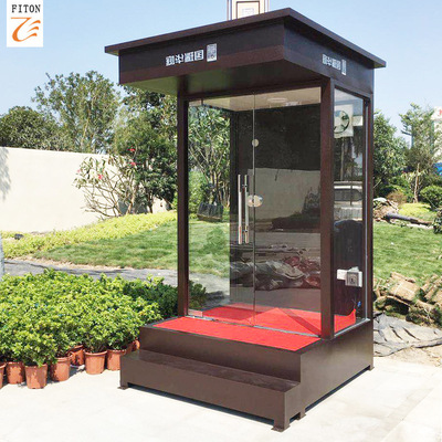 Manufactor Direct selling Bronze gold Sentry box move Stainless steel hotel Sentry stand Sell ​​goods Kiosk goods in stock