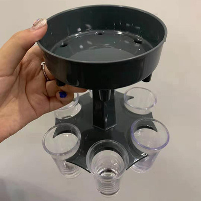 6Shot Glass Dispenser and Holder跨境六子弹分酒器聚会倒酒神器