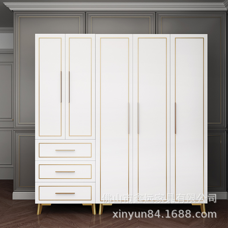 【厂家批发】轻奢衣柜后现代简约二门三门四门卧室衣柜经济实用柜|ms