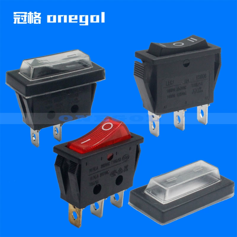 Прямоугольный дорожный клавишный переключатель с подсветкой, 250V