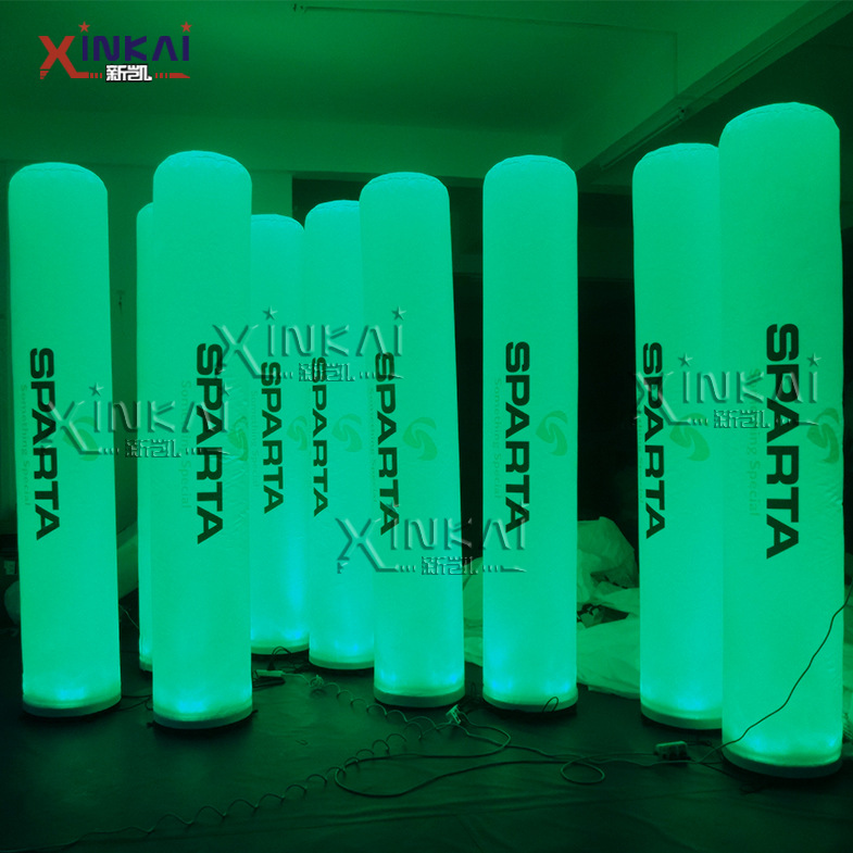 工厂直销充气灯柱可印刷logo广告灯柱LED灯光路引气模灯光柱造型