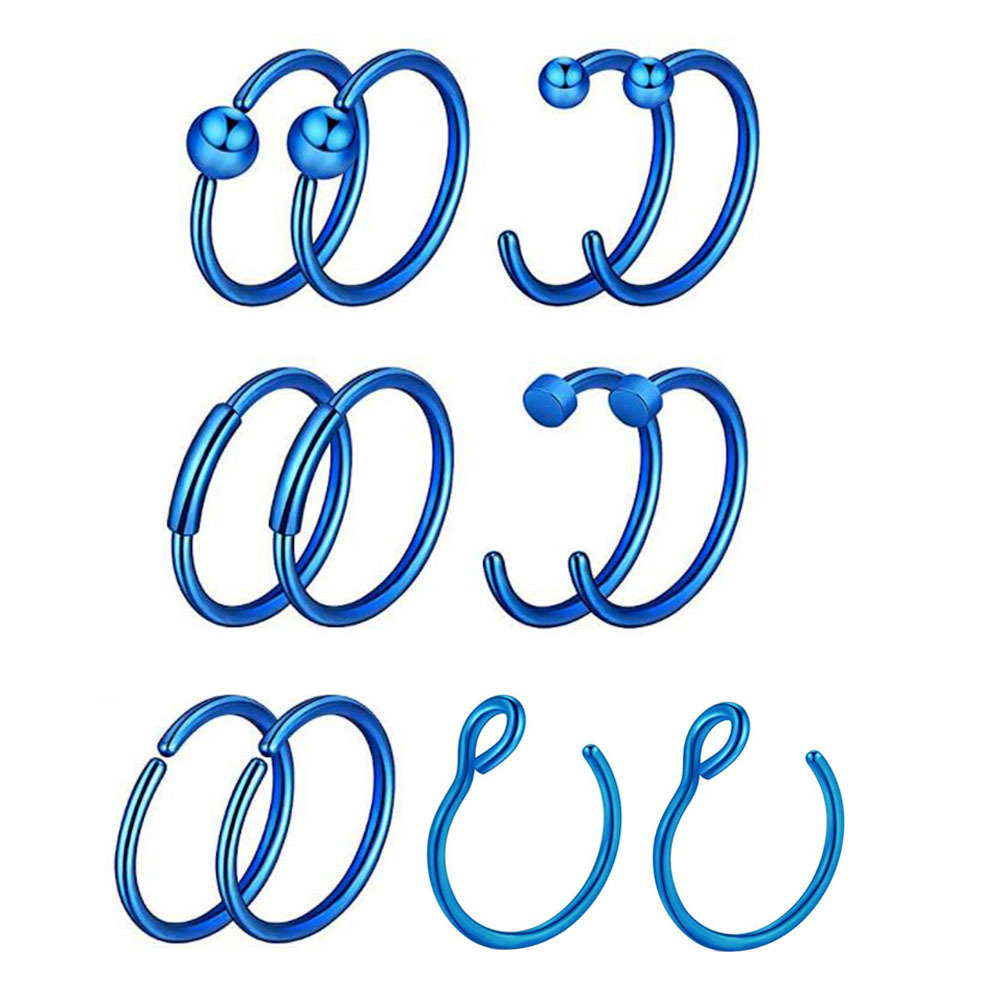 Nose Nail Mixed Set Stainless Steel Lip Nail Eyebrow Nail Nose Piercing Jewelry Wholesale detail image 7