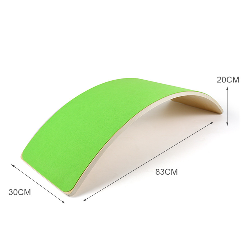Tablero de equilibrio para niños entrenamiento sensorial balancín yoga madera curva interior doble balancín equilibrio Juguetes