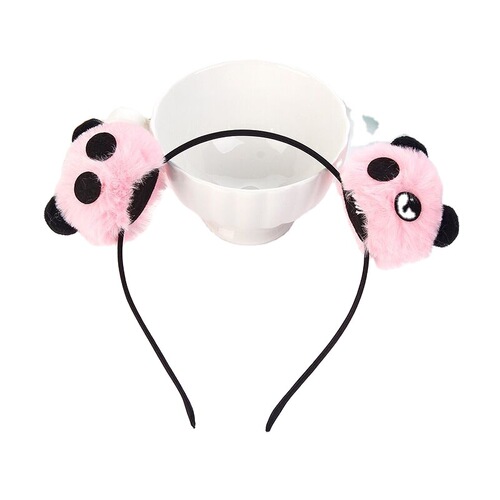 10pcs cartoon Panda hair hoop for girls kids stuffed panda cartoon cute face headdress hairpin panda base and tourist souvenirs