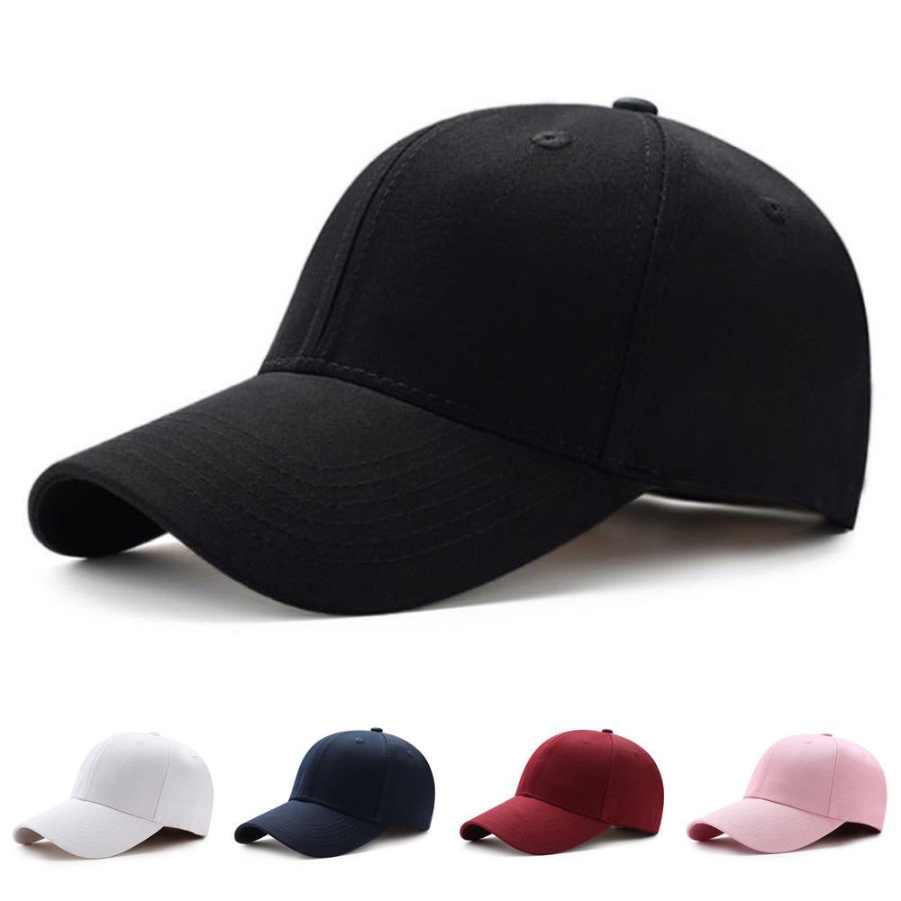 Plain Curved Sun Visor Baseball Cap Hat