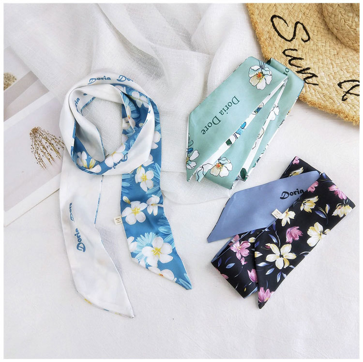 New doublesided spring thin and narrow ribbon streamer wild tie long small silk scarf for womenpicture23