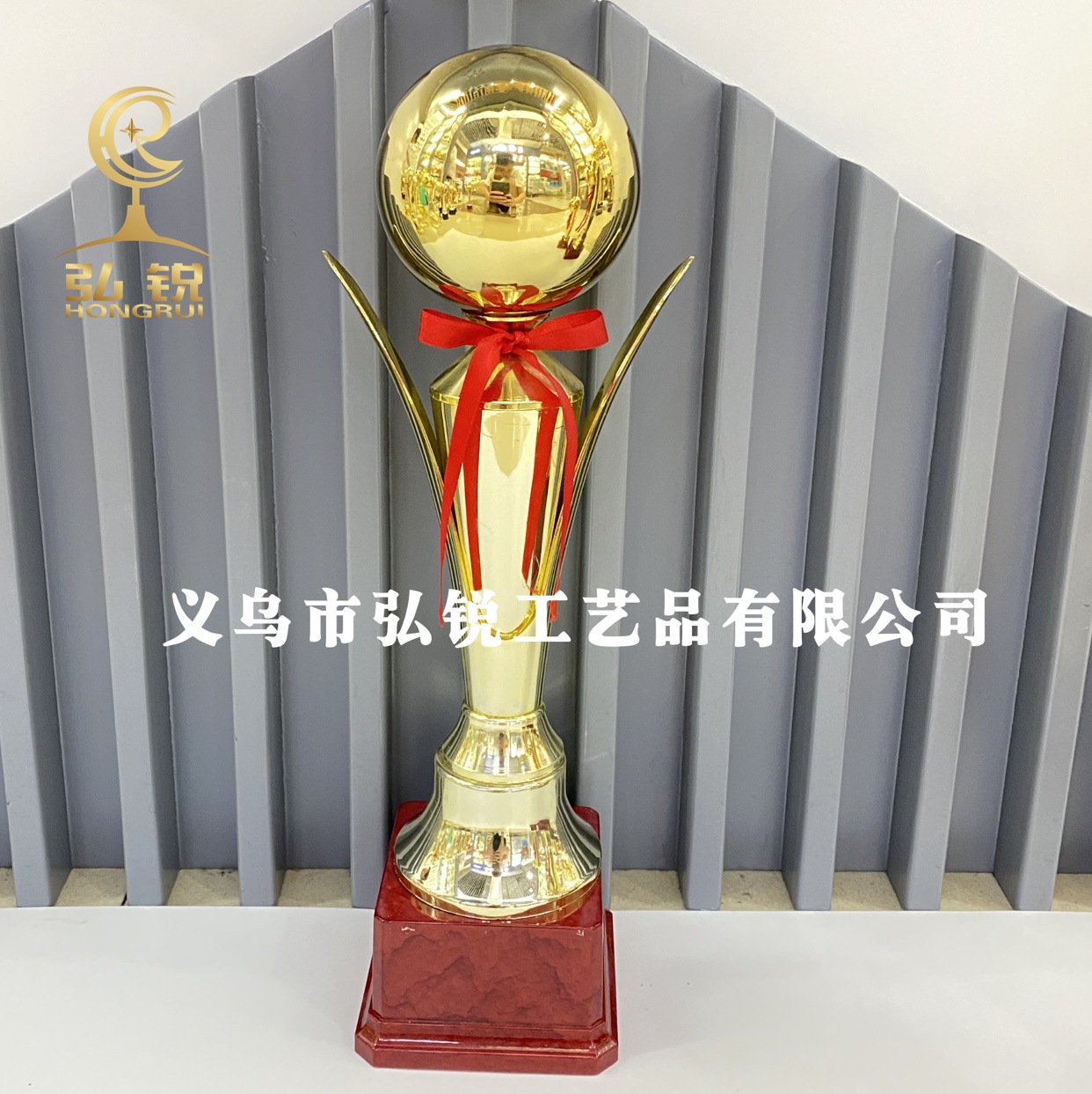 热销批光面球塑料奖杯运动体育比赛学生奖品纪念颁奖励创意可定制logo详情图1