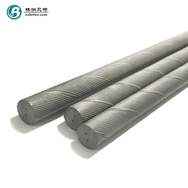 株洲硬质合金工厂双螺旋孔钨钢棒料出水出油圆棒根据尺寸规格具体