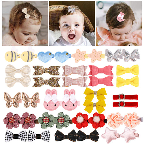 21208 Children's Hair Clip Set Flower Bow Side Clip Hair Accessory Sweet Cross-border Glitter Sequin Hair Clip