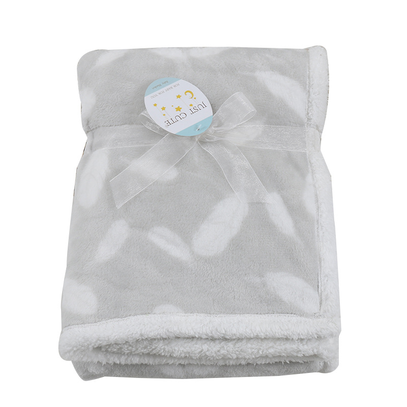 嬰兒毛毯法蘭絨雙層復(fù)合蓋毯子外貿(mào)小毛毯跨境電商供貨生產(chǎn)廠家