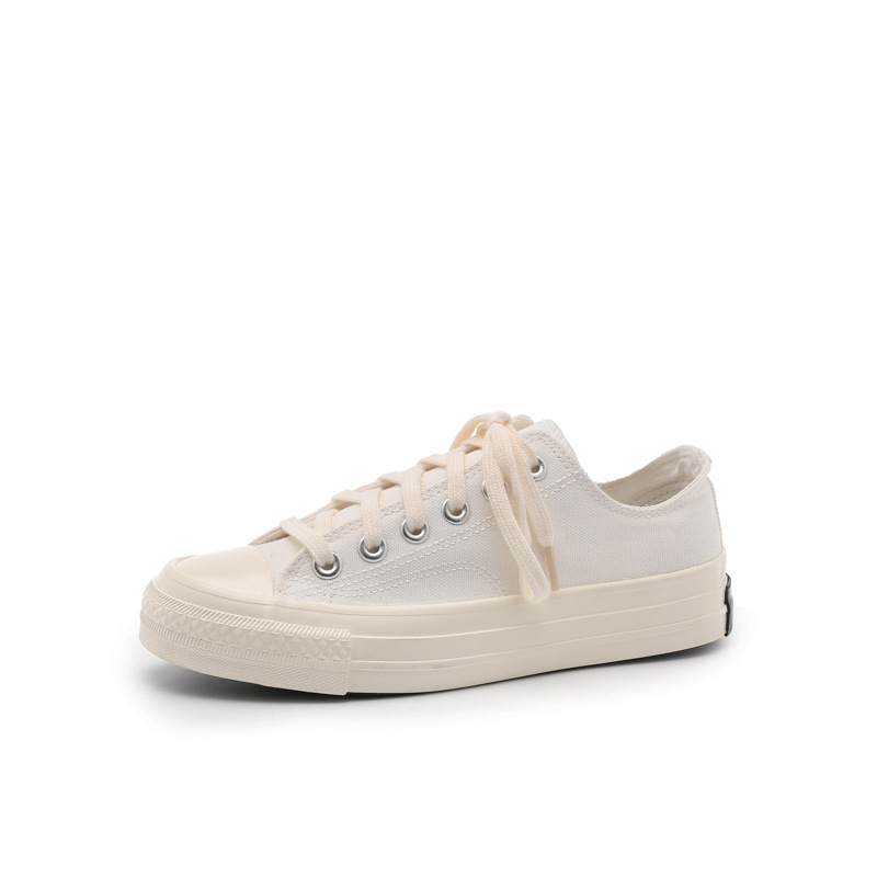 Zapatos de lona totalmente blancos de las mujeres verano nuevo tablero estudiante estilo coreano ulzzang Harajuku transpirable 1970s zapatos moda