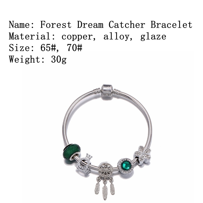 Simple Style Dreamcatcher Flower Alloy Copper Inlay Artificial Gemstones Bangle