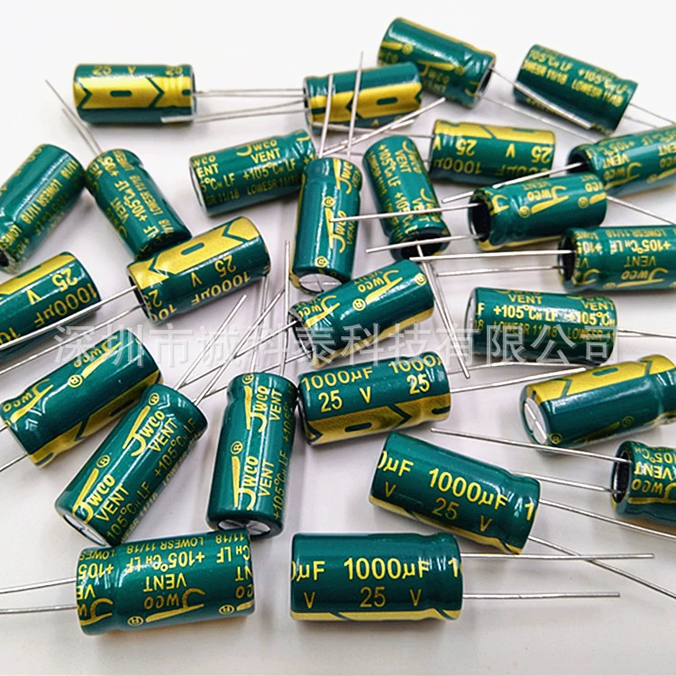 JWCO佳维诚 Зеленое золото высокая частота низкое сопротивление 470UF35V 10*17 керамический алюминиевый электролитический конденсатор прямой поставки