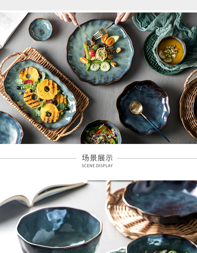 绿色釉变餐具-_05