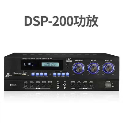 哈乐迪DSP200卡包功放机KTV唱歌蓝牙功放音响套装大功率数字音箱|ms