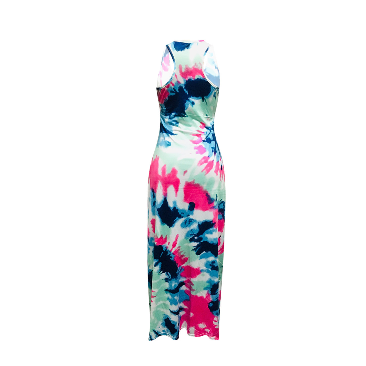 fashion tie-dye printing sleeveless dress NSNK64941