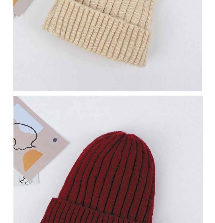 Retro solid color plus fluffy woolen hat  NSTQ34758