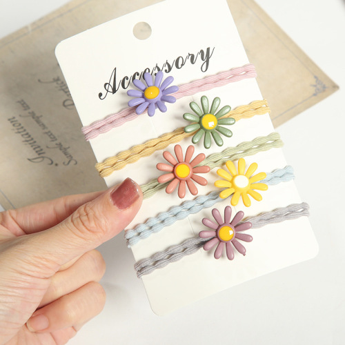 Internet celebrity's same style small daisy hair band, sweet candy color daisy hair rope, cute and fresh = girl's headwear wholesale