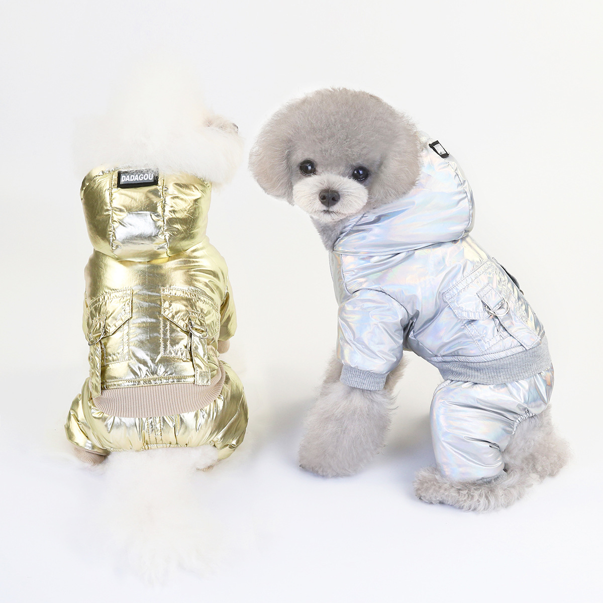 New type of pet dog clothes, cotton medium and small-sized dog clothes, winter warm, waterproof and thickened spacesuits, available for delivery detail image 4