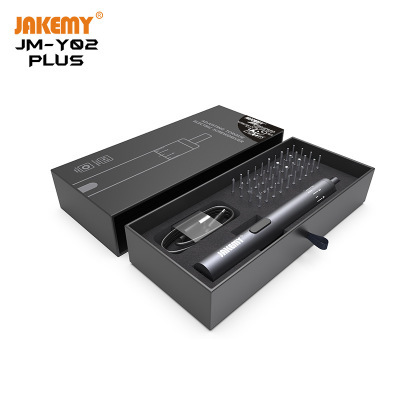 跨境爆款电动工具 JM-Y02 PLUS 笔型充电电动螺丝刀套装 可调扭力
