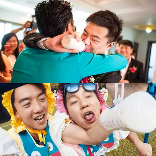 Wholesale wedding supplies, wedding reception, game props, wedding reception, door blocking, trick milk bottles, sweet and sour buns