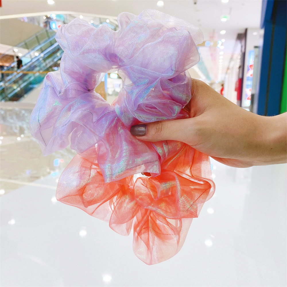 Fashion Gradient Mesh Hair Scrunchies display picture 8