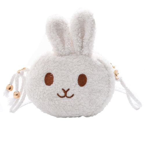 New Plush Bunny Children's Crossbody Bag Korean Style Cute Girls Shoulder Bag Toddler Coin Purse