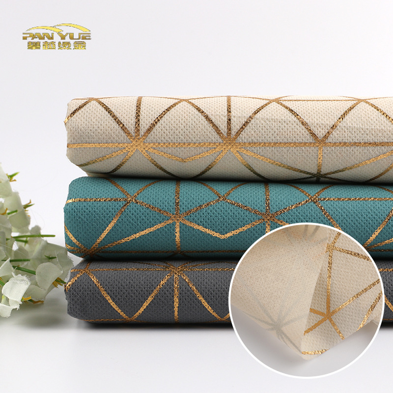 无纺布烫金印花加工 手提袋箱包收纳包装袋桌布服装家居家纺面料