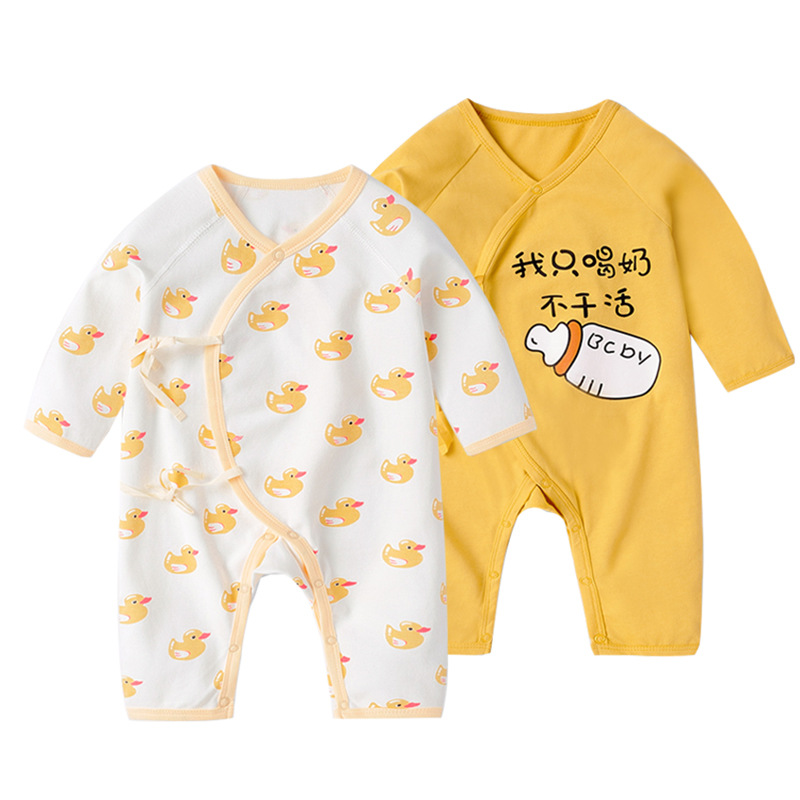 baby Bangsheng Butterfly Dress baby pure cotton one-piece garment Newborn spring and autumn clothes Monk clothes Romper Manufactor Direct selling