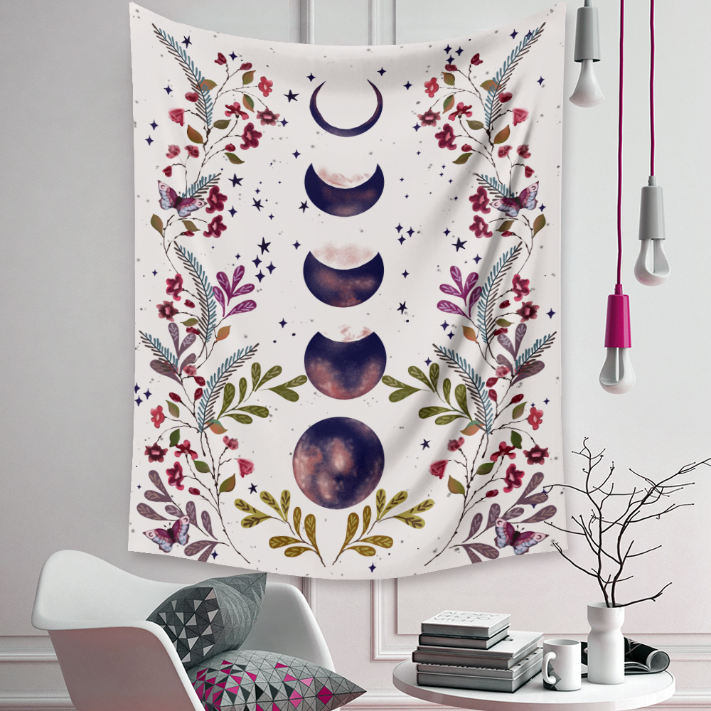 Bohemian Style Moon Phase Pattern Room Decoration Tapestry Wholesale Nihaojewelry display picture 8