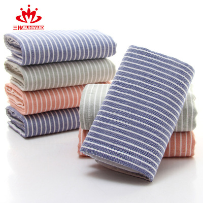 Manufactor Direct selling solar system stripe Gauze pure cotton towel Face Towel Daily Textile wholesale One piece On behalf of