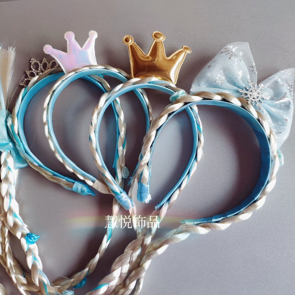Headband with pigtail