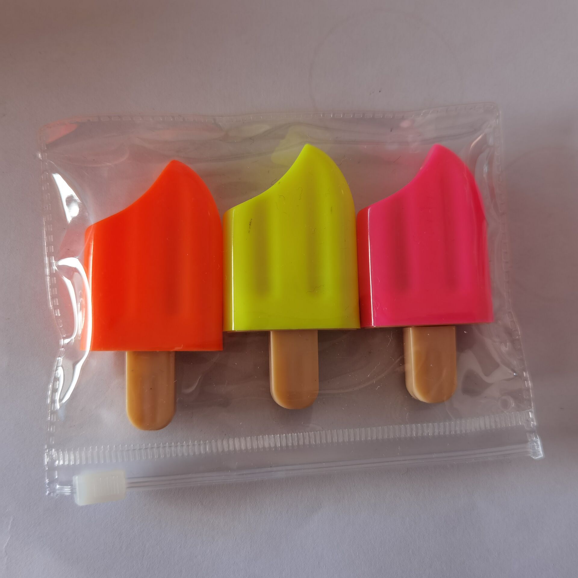 廠家供應迷妳棒冰熒光筆冰激淩造型熒光筆繪畫標記熒光筆