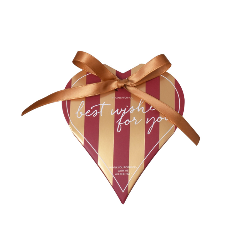 新款创意中式爱心型喜糖盒 欧式ins风结婚庆森系伴手礼品包装纸盒