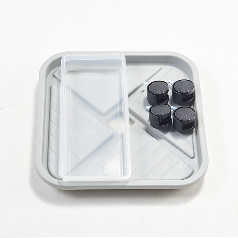 Square Mobile Tray Water Reachable Thickened Plastic Tray Universal Wheel Household Flower Pot Base Cement Flower Pot Bottom
