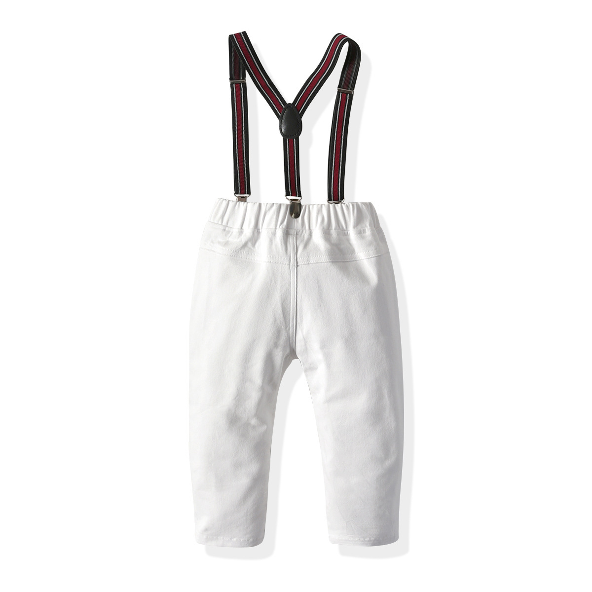 New Collar Long-sleeved Solid Color Shirt Suspenders Trousers Children's Gentleman Dress display picture 8