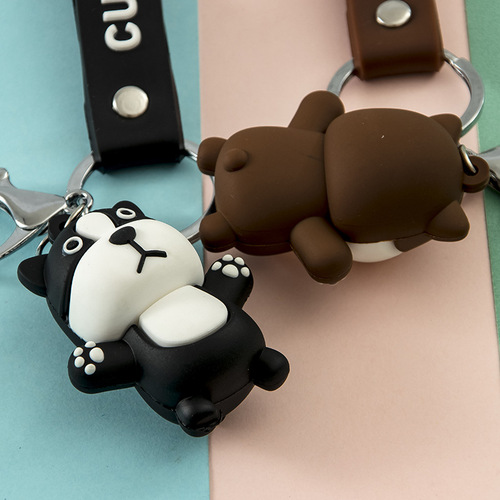 Adorable Hug Bear Keychain Car Keychain Ring for Men and Women Bag Hook Keychain Couple Small Gift