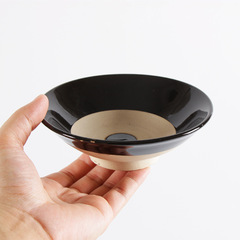 Black imitation ancient wine bowl, Earthware bowl, Water village bowl, Drama props bowl, Soup bowl cover, Steaming bowl, Specialty rural leisure bowl