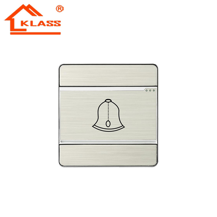 几内亚外销86型炫彩铝拉丝变态点开关平面墙壁开关门铃开关