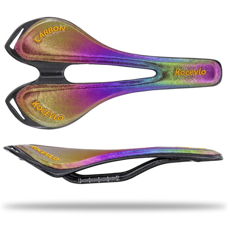 Colorful carbon fiber saddle road mountain bike colorful seat cushion riding high quality cushion bicycle parts