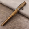 Tungsten steel head Bronze pen handmade machine gun pen Creative retro pure copper bolt bamboo style tactical pen