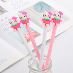 Cartoon pink cat unisex cute creative black water pen signature pen stationery supplies