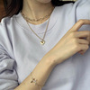 Sweatshirt hip-hop style, brand sweater, chain for key bag  heart-shaped, necklace, accessory, pendant, light luxury style