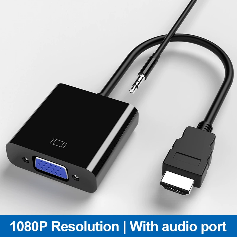 Граничный HDMI к VGA кабель с аудио питание 1080p ротатор ноутбук компьютер дисплей высокого разрешения соединение