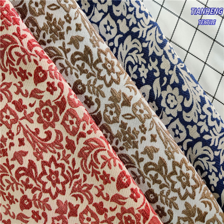 四面弹套色泡泡梅花提花衬衫连衣裙服饰汉服古装舞台服饰面料批发