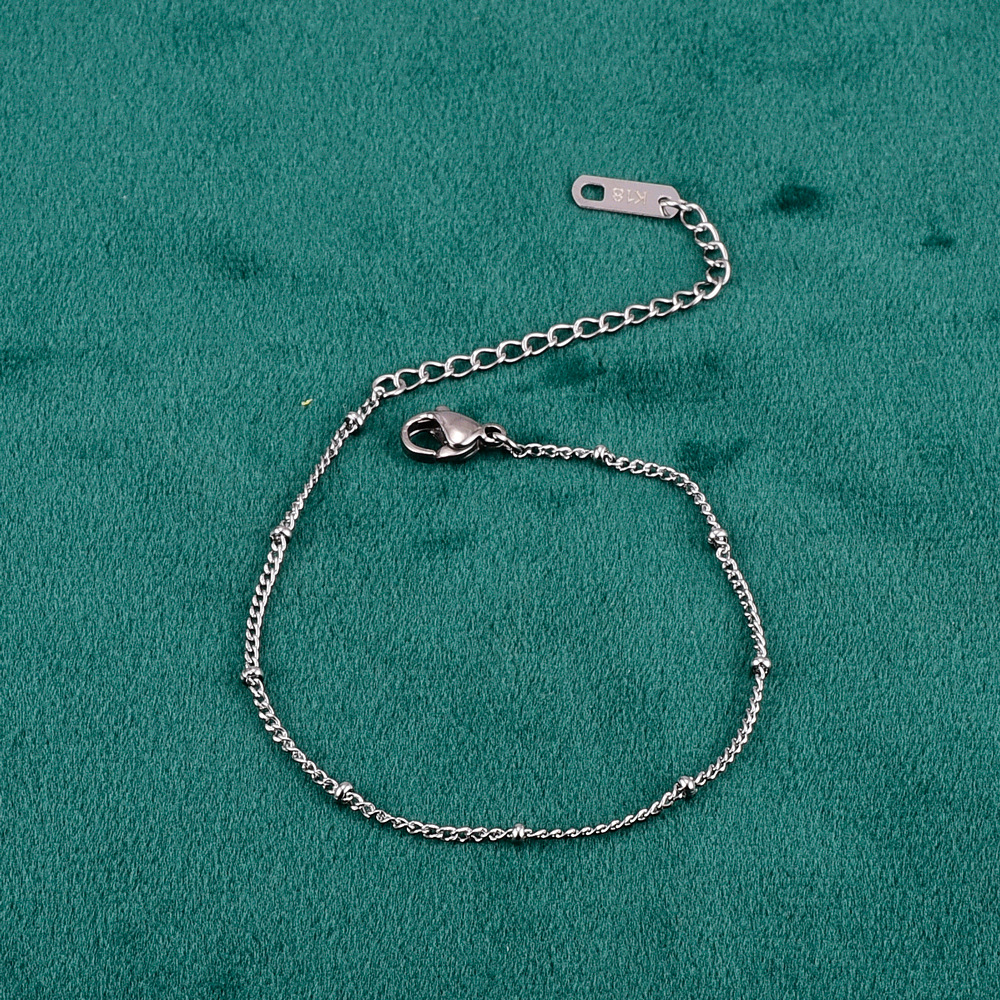 304 Stainless Steel, Titanium Steel Material Heart 304 Stainless Steel Titanium Steel 18K Gold Plated Rose Gold Plated No Inlaid Bracelets In Bulk